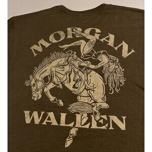 Morgan Wallen Country Music Cowboy Rodeo Double Sided T-Shirt MEDIUM Album Tour